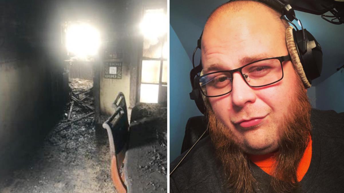 Twitch yayıncısının canlı yayında evi yandı! Yangın dumanları anbean canlı yayın kamerasına yansıdı